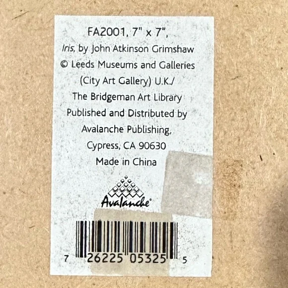 7”x7” Glowing Fairy Wall Decor “Iris” by John Atkinson Grimshaw - Picture 3 of 5